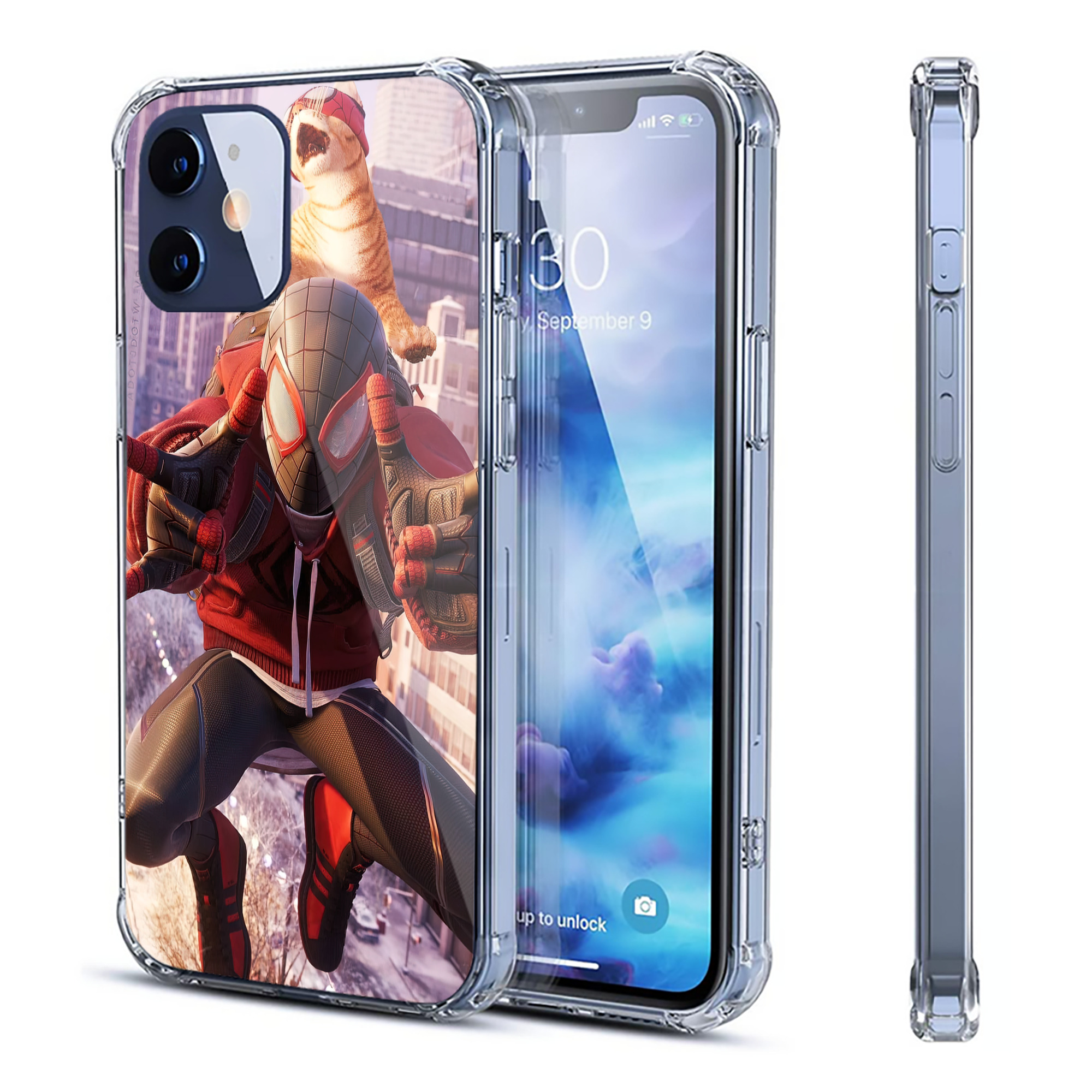 （画像用） Spider Man スパイダーマン 【iPhone 12シリーズ対応】透明スマホケース（クリアソフトケース）
